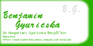 benjamin gyuricska business card